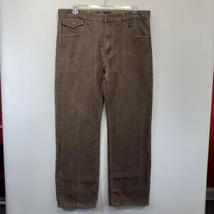 Basic Code Premium Jeans Mens 40x34 (Measures 40x33) Brown Denim 2006 BSCD Tuff